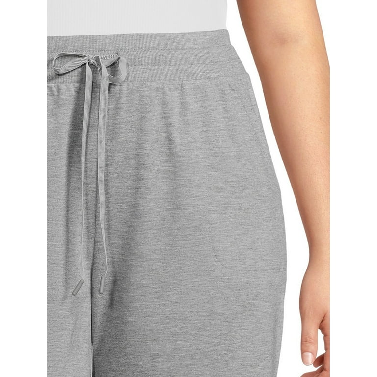 Athletic Works Women's Pull-On Wide Leg Capri Pants, 2-Pack 