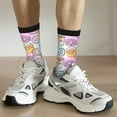 thumbnail image 6 of KLL Donuts and Coffee Print Cool Socks Men's Women's Crew Socks Funny Crazy Novelty Stockings, 6 of 6