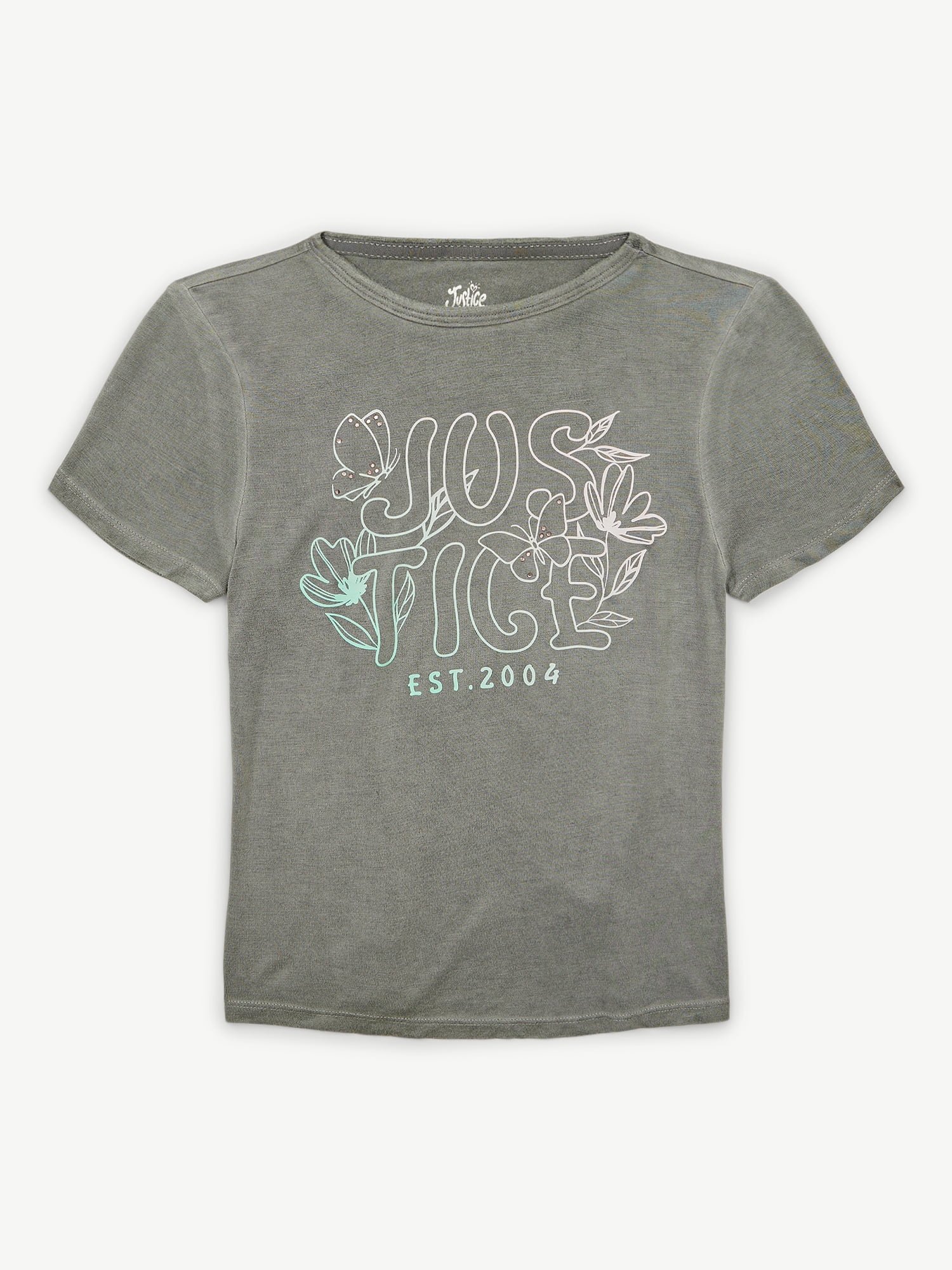 Justice Girls Washed Graphic Tee, Sizes XS - XLP