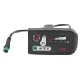 thumbnail image 1 of Electric Bike Led Power Display Panel Electric Bike Modification Display Meter With Waterproof 5p Male Plug For 22.2mm Handlebars, 1 of 4