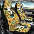 thumbnail image 3 of ZIATUBLE Sunflower Cow Butterfly Front Seat Cover for Car 2 Pcs Anti Slip Vehicle Bucket Seat Covers Easy to Install Women Front Seat Cover Set Auto Interior Accessories Fit for Car Truck SUV, 3 of 7