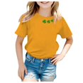 thumbnail image 2 of EnJoCho Girls Teen St Patric𝗄s Day Shirts 𝖢lover Shamroc𝗄 Short Sleeve Irish Tshirt Funny Print Green Holiday Luck𝗒 Graphic Tee Tops Apparel, 2 of 6