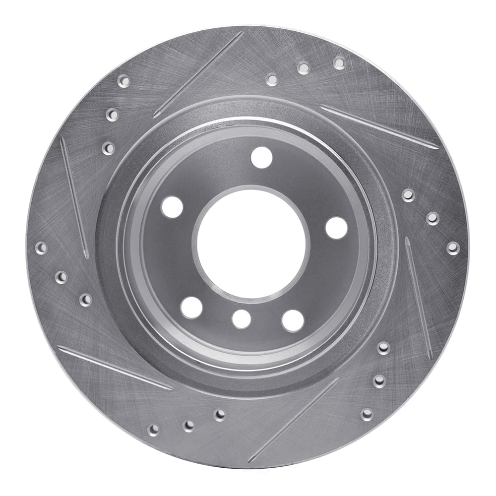 Dynamic Friction Company 631-31047R DFC Brake Rotor - Drilled And Slotted - Silver