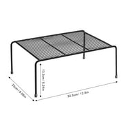Mimifly Stackable 2-Shelf Kitchen Cupboard Kitchen Pantry Organizers, Pair, Black, 2 Count