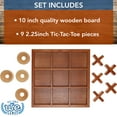 thumbnail image 4 of WE Games Tic Tac Toe Wooden Game Set, Coffee Table Game for Families, 4 of 11