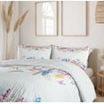 thumbnail image 5 of Ambesonne Shabby Flora Duvet Cover Sets, Rose Flower Daisies, 2-King, Pale Blue Purple, 5 of 6