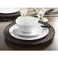 thumbnail image 4 of Ensemble de vaisselle Aspen en porcelaine 12 pièces, service pour 4 – Assiettes et bols blancs résistants aux éclats, design moderne à rebord rond, 4 of 5