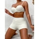 thumbnail image 4 of Conjunto de Bikini de 3 piezas para mujer, traje de baño Sexy con falda de realce, Tanga, color blanco y negro, 2024, 4 of 5