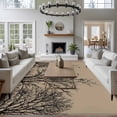 thumbnail image 3 of Brown Black Branches Area Rugs 5'x8', Washable Small Throw Rugs for Classroom Bedroom, Botanical Dead Tree Birds Indoor Outdoor Rug Non-Slip Low Pile Carpet Runner Reversible Floor Mats, 3 of 8