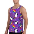 thumbnail image 2 of KLL Rainbow Lgbt Penguin Print Men's Muscle Gym Workout Stringer Tank Tops Bodybuilding Fitness T-Shirts Tank Tops Men-XX-Large, 2 of 7