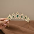 thumbnail image 4 of Children's Princess Crown Crystal Tiara Girls Hair Accessories High-end Atmosphere Dance Performance Birthday Gift Crown, 4 of 5