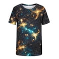 thumbnail image 4 of Gamivast Graphic T Shirts Short Sleeve Abstract Star T-Shirts Lightweight Soft Cool Summer Shirts Regular Fit Crew Neck Sparkle Print Vacation Party Festival, 4 of 5