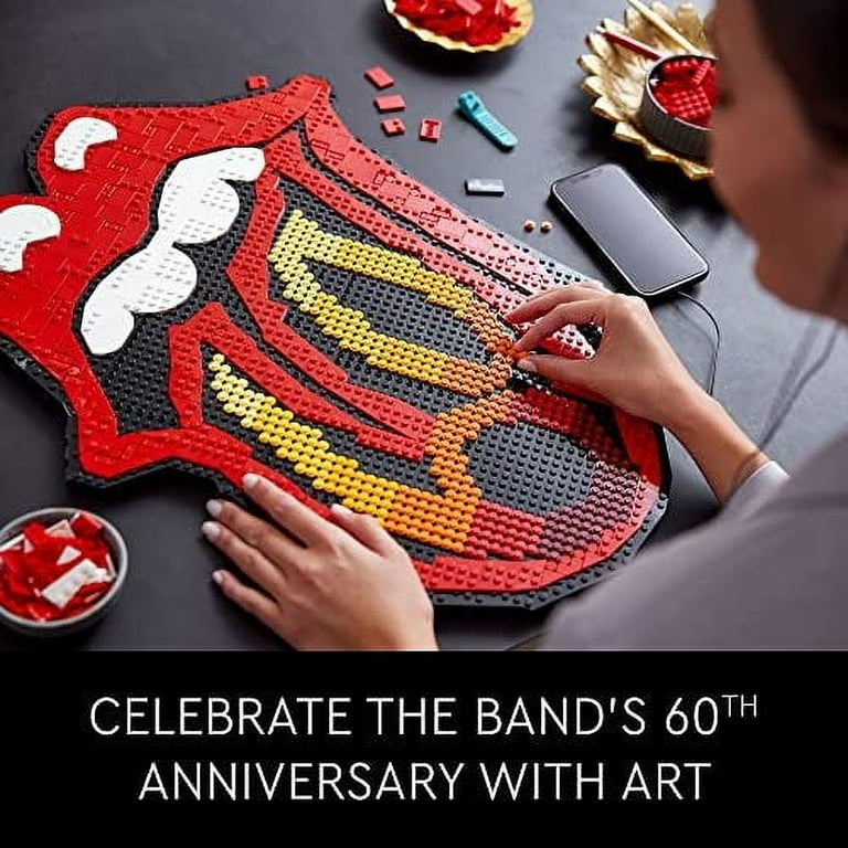 LEGO Art Rolling Stones 31206 3D Logo Wall Décor, 60th Anniversary