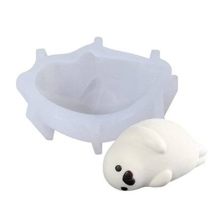 

3D Seal Candle Mold Silicone DIY Mousse Cake Jelly Molds Pudding Silica Gel O5 D1E1