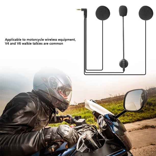 Auriculares intercomunicadores para casco de motocicleta, auriculares compatibles con Bluetooth para V4 V6 Sywqhk Accesorios para autos y motos