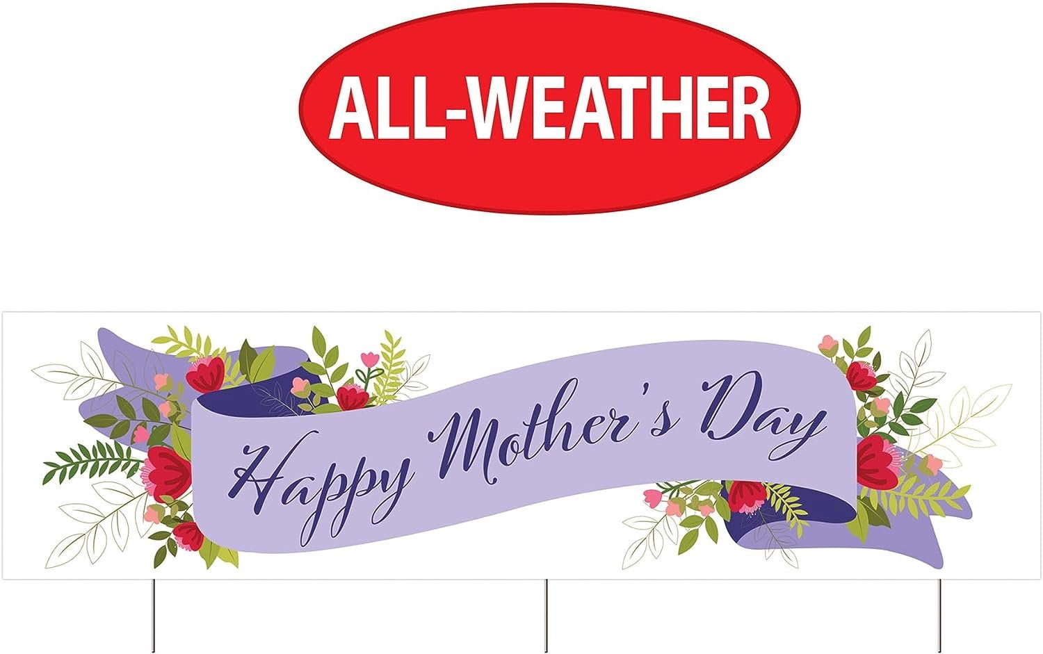Plas Jumbo Happy Mothers Day Yard Sign