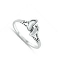 thumbnail image 4 of Beautiful Chevron Cutout Footprint Ring .925 Sterling Silver Band Jewelry Female Male Unisex Size 9, 4 of 4