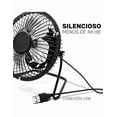 thumbnail image 3 of Ventilador De Escritorio Xtellar 4 Taurus Mini, Metálico, Usb Color de la estructura Negro, 3 of 5