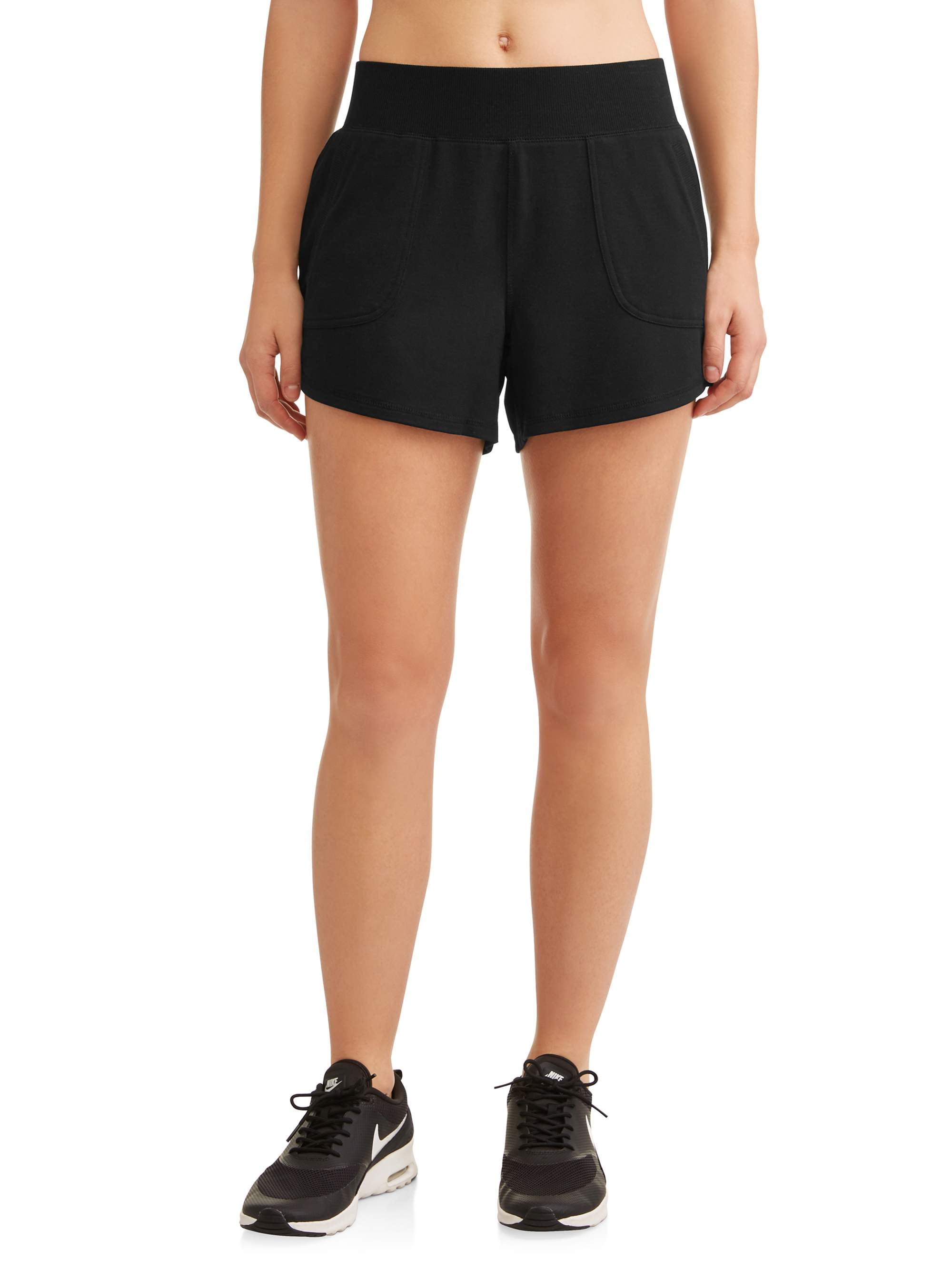 Athletic Works Women's Athleisure Knit Gym Shorts With Pockets