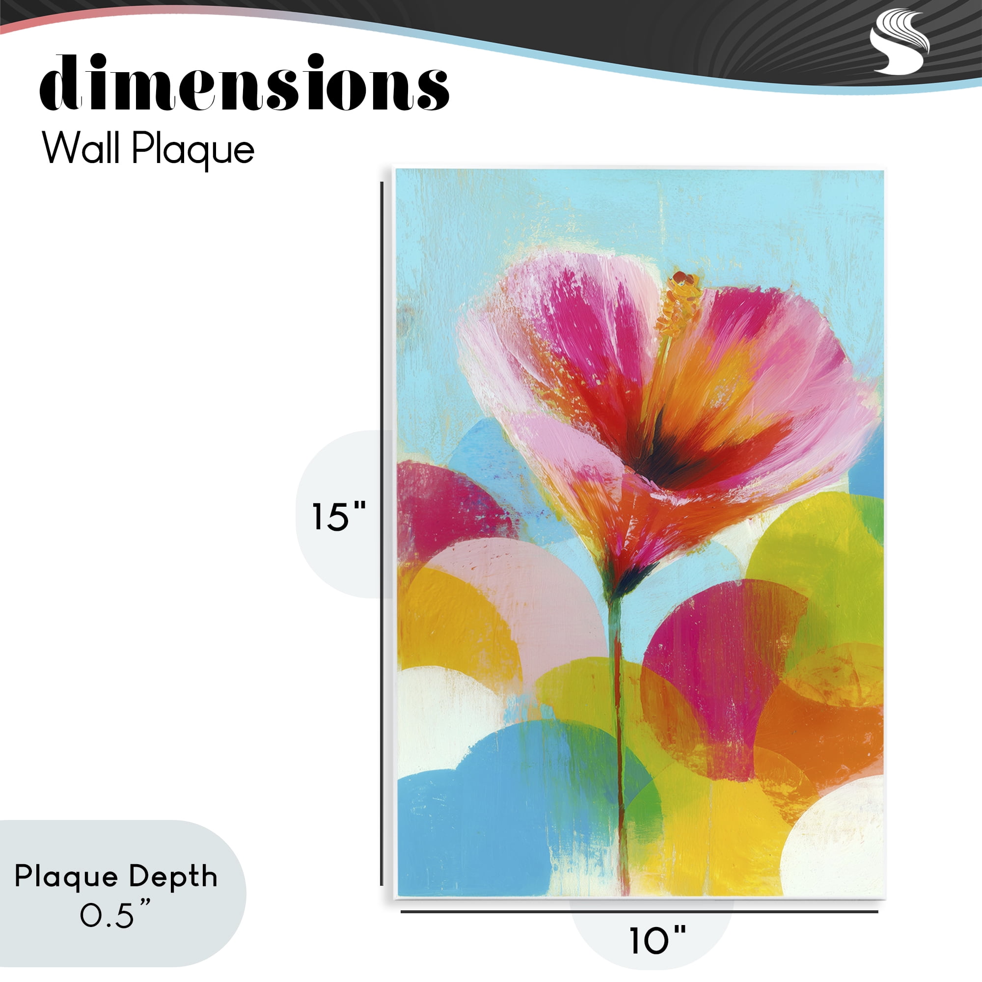 Stupell Industries Hibiscus In The Sun Wall Plaque Art, design by Chromatic Storm Studio