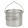 thumbnail image 2 of Outdoor Cup Lixada 750ml / 900ml / 1100ml Olla de titanio liviana con spork plegable para acampar al Lixada Outdoor Cup, 2 of 7
