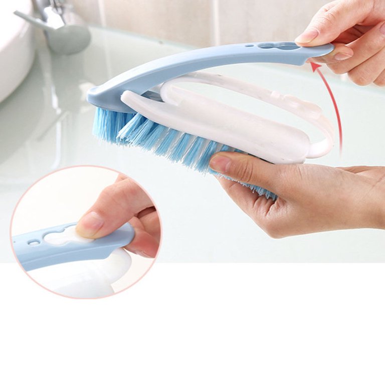 1Pcs Random Color Scrub Brush Multipurpose Laundry Cleaning Brush Clothes Washing Brushes with Handle, Size: 15.8