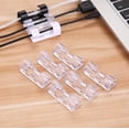 thumbnail image 2 of WREESH Black/white/transparent 10pc self-adhesive desktop cable organizer fixing clamp, 2 of 5
