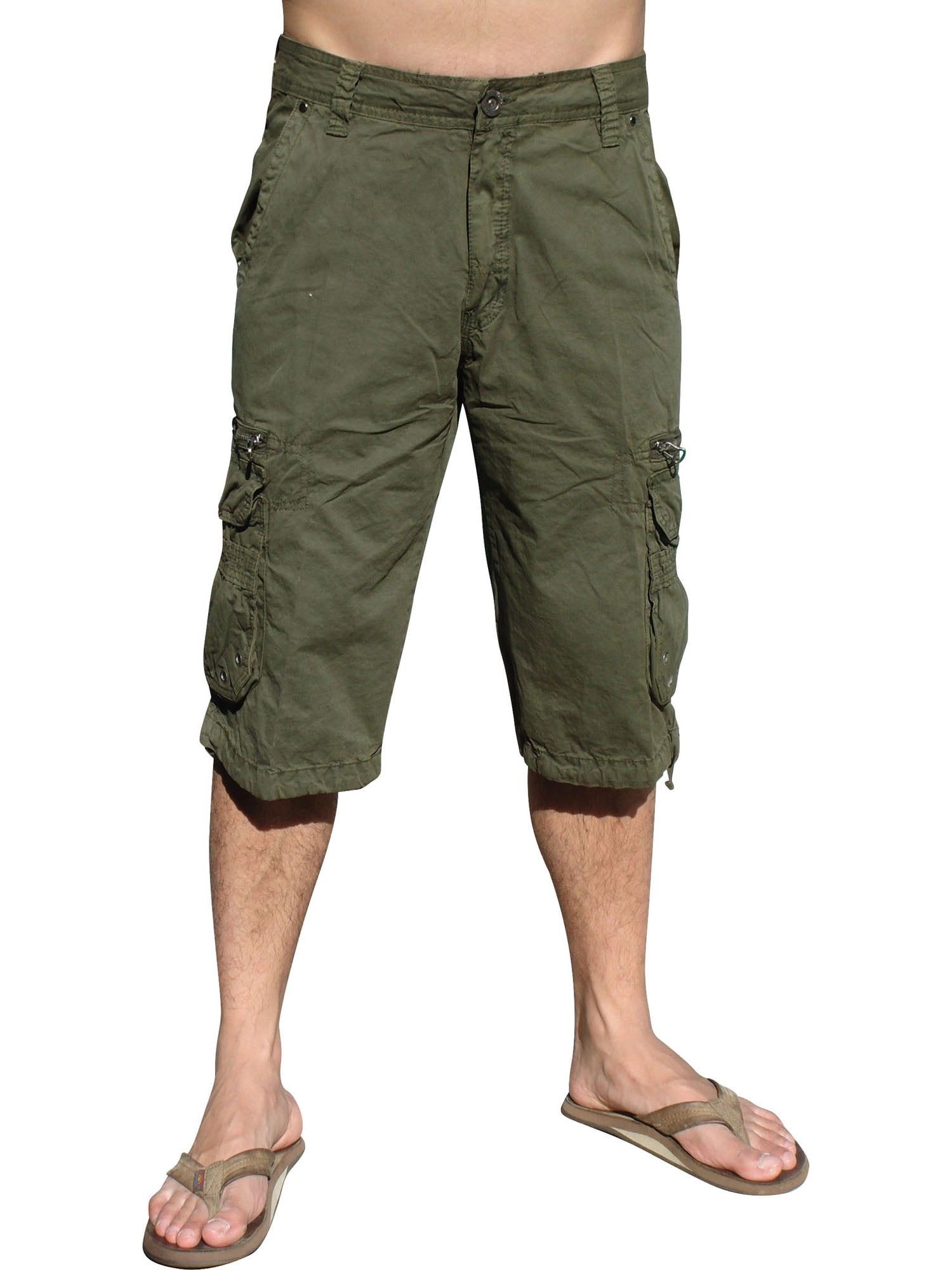 olive green mens shorts