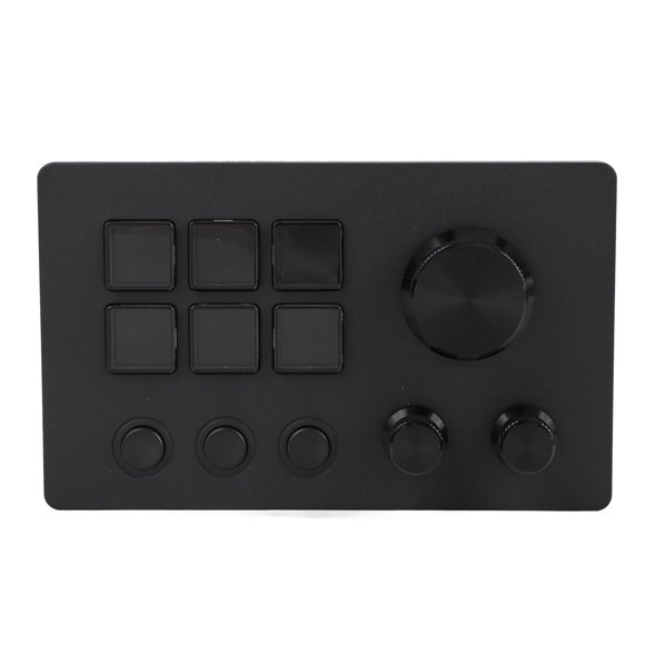Visual Keyboard with Knobs, 6 Keys Visual Keyboard LCD Custom Button Visual Keyboard For OS X And PC