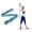 Blue, variant on Stretch Strap, Elastic Yoga Stretching Strap, Multi-Loop for Physical Therapy, Pilates, Yoga, Dance & Gymnastics Exercise and Flexible Pilates Stretch Band