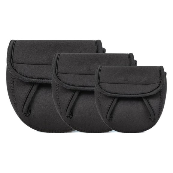 3pcs Spinning Reel Cover Case Bag Pouch Glove Series Spinning Reels Spinning Reel Cover, Protective Pouch Bag made Thick Impact Resistant Neoprene, Soft Adjustable