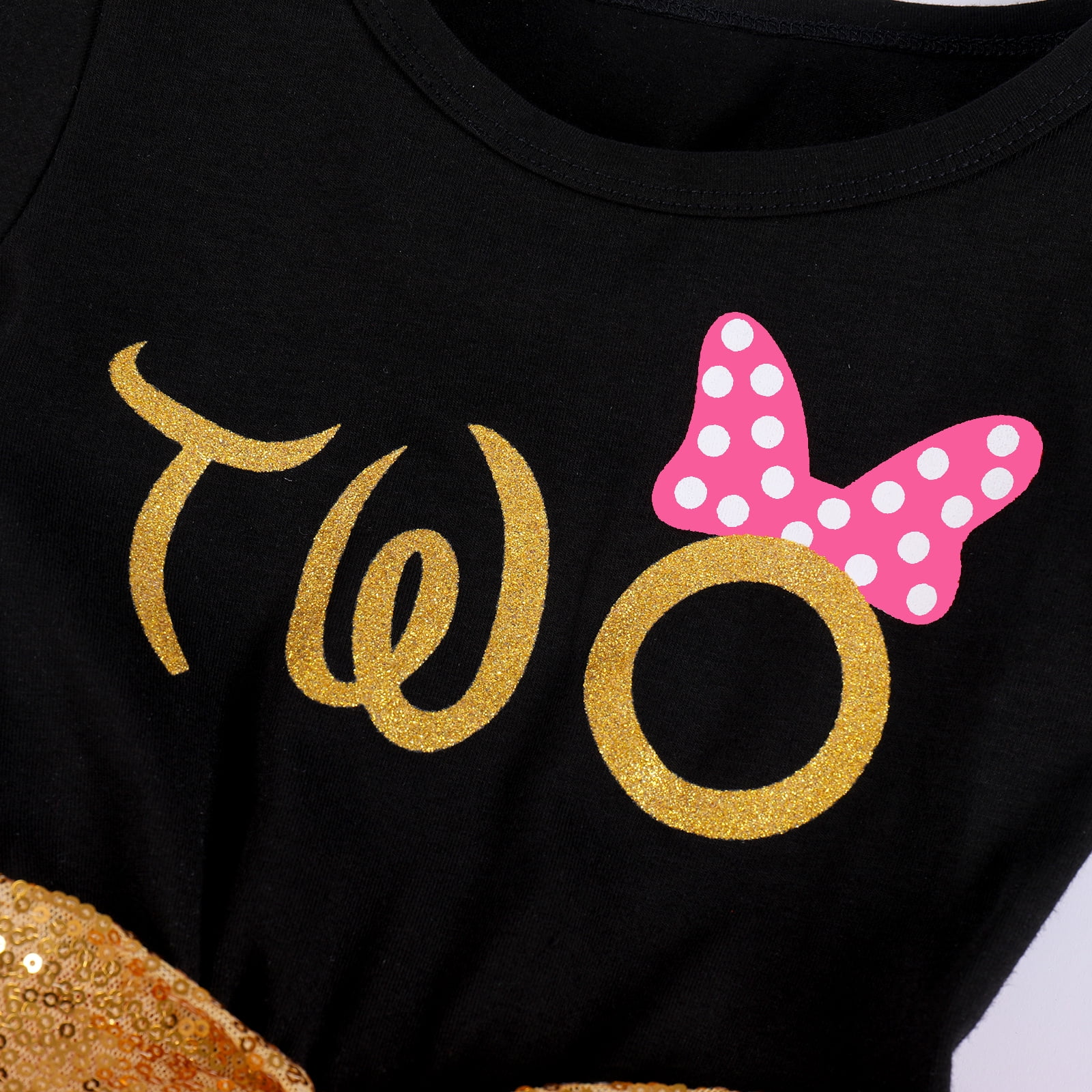 IBTOM CASTLE Baby Girls 1st 2nd Birthday Clothes Mouse Polka Dots One Sequin Tutu Princess Dress Cake Smash