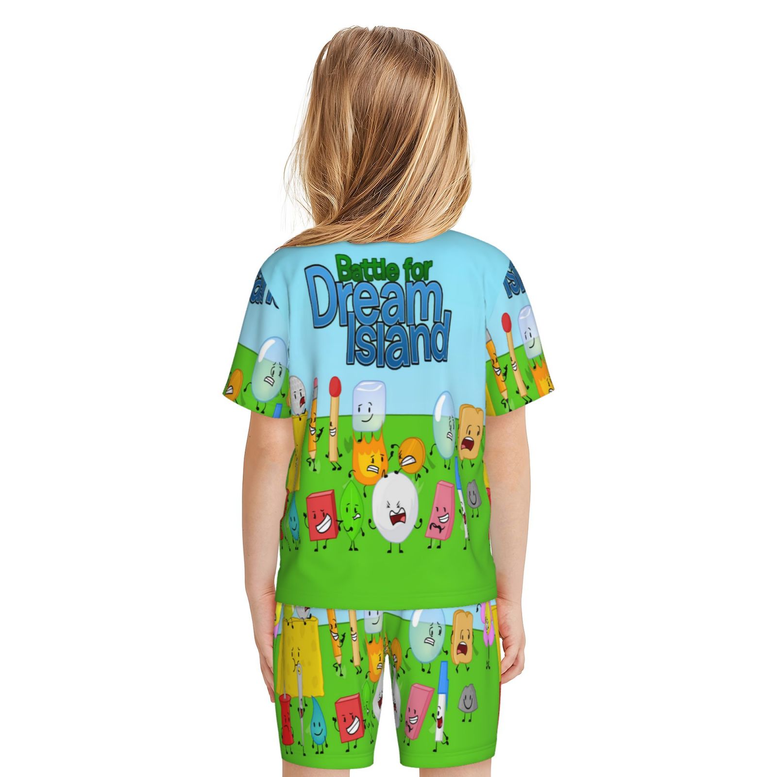 Kids Game BFDI Battle For Dream Island Short Sleeve Top And Short