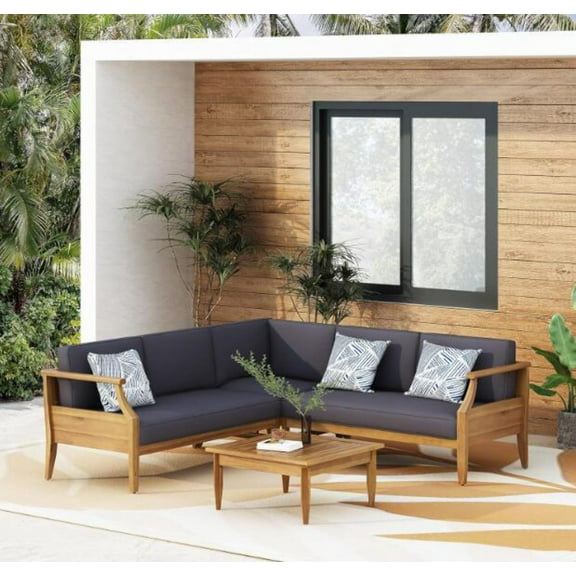 ASTON 4-PIECE SOFA SET, DARK GRAY