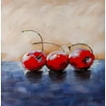 thumbnail image 2 of Atelier B Art Studio 15x15 Black Ornate Wood Framed with Double Matting Museum Art Print Titled - THREE CHERRIES, 2 of 4