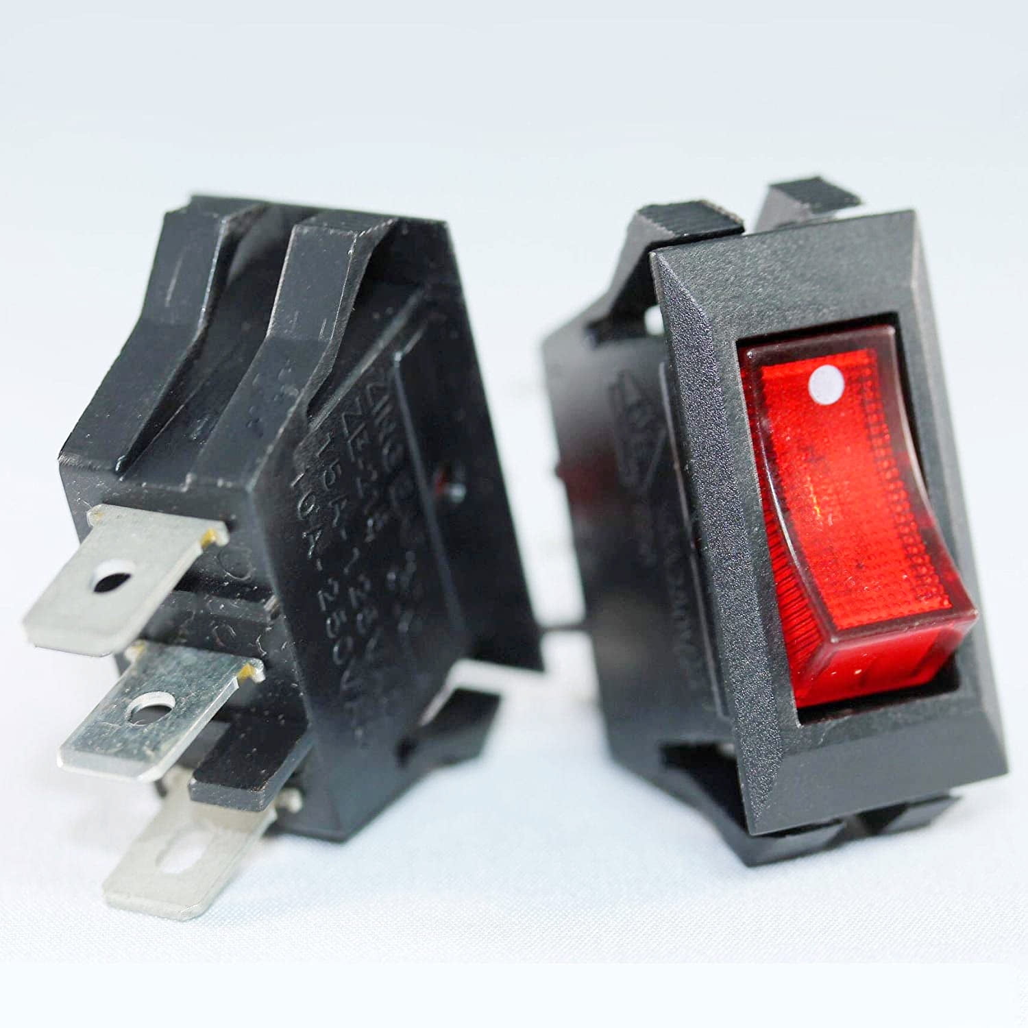Zing Ear ZE-215 Small Electric Red Illuminated Rocker Switch