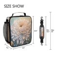 thumbnail image 5 of Square Lunch Bag 10.5*3.5*9.5 Inches Cooler Bag Lunch Bag Insulation Portable Durable Fashion Super Cute Chrysanthemum, 5 of 6