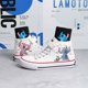 thumbnail image 2 of Kawaii Kids Canvas Shoes Disney Cartoon Lilo & Stitch Sport Shoes Children Fashion Print Sneakers Shoes Boys Girls Tennis Shoes28 Gao Jinjia LED, 2 of 2