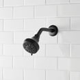 Mainstays 6Setting Matte Black Shower Head, 3.5" Face with RubClean