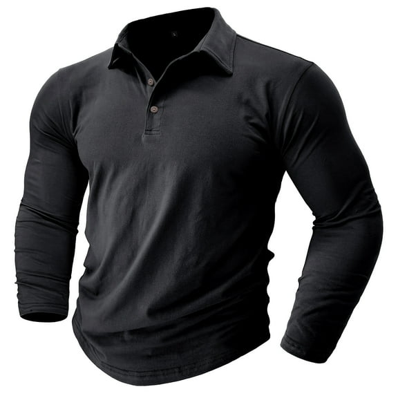 Casual Cotton Sweatshirts for Men Button down Pullover Lapel Long Sleeve Shirt Lightweight Athletic Workout Sweaters Running Tops