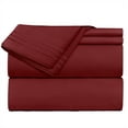 thumbnail image 2 of Clara Clark Premier 1800 Microfiber Collection 3-Line Bed Sheet Set, Cal King Size, Burgundy Red, 2 of 8