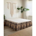thumbnail image 2 of Rustic Wooden Door Wrap Around Bed Skirts for Queen Bed 16" Drop,Bed Skirt with Adjustable Elastic Belt Dust Ruffle Bed Valance for Bedroom Hotel Brown Black Farmhouse Country Vintage Bed Frame Cover, 2 of 7