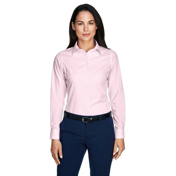 Devon & Jones Ladies' Crown Woven Collection™ Banker Stripe - D645W