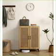 thumbnail image 7 of Shoe Cabinet Rattan Mesh Double-Door 29.5in | Large Storage | Melamine, Carbon Steel, 7 of 7