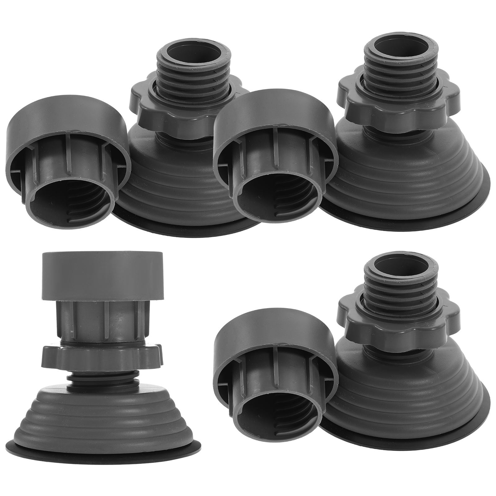 ULTNICE 4Pcs Non Vibration Washing Machine Feet Grey Plastic for Home Use Washers Dryers 11.8x4.1x2.6in