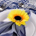 thumbnail image 4 of Juego de 6 servilleteros (girasol), servilletero hecho a mano para bodas, cenas, banquetes, servicio campestre para Navidad, Acción de Gracias, cumpleaños, 4 of 5
