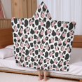 thumbnail image 5 of White Cow Black Spot Pattern Hooded Bath Towel，60"x35" for Ages 3 To 12 Kids, Quick Dry Lightweight Soft Microfiber Hood Beach Towel Cover Up for Kids, 5 of 7