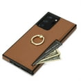 thumbnail image 4 of Allytech for Samsung Galaxy Note 20 Ultra Case Wallet, PU Leather TPU Slim Fit Ring Holder Stand Shockproof Anti-Scratch Cards Holder Wallet Phone Case Cover for Samsung Galaxy Note 20 Ultra - Brown, 4 of 5