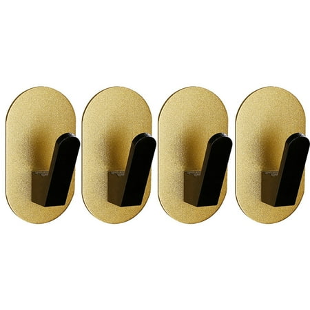 

4Pcs/Set Wall Hook Aluminum Alloy Adhesive Punch Free Modern Heavy Duty Towel Clothes Hanger Bathroom Kitchen