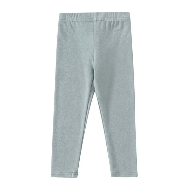Girls Sweatpants Summer Solid Color Elastic Waist Wide Leg Warm Pull On Pant Sky Blue Spring Trendy Trousers 12-24M